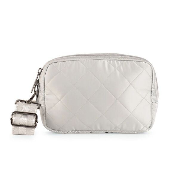 Belt Bag - BRAND NEW - W Tags - Bum Bag in Silver Nylon Material - Picture 1 of 7